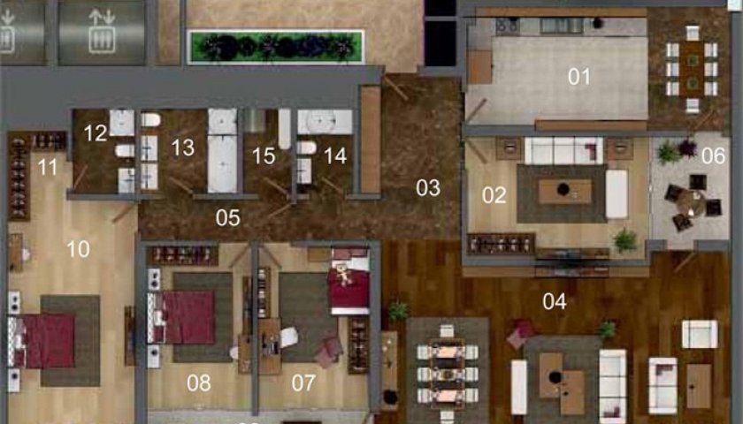 AMETİST RESİDENCES 4+1. kat görseli
