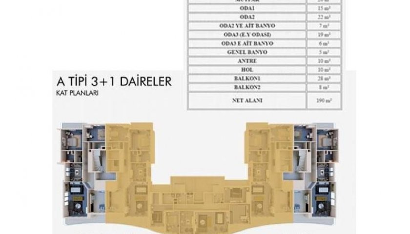 UYSAL RESİDENCE 3+1. kat görseli