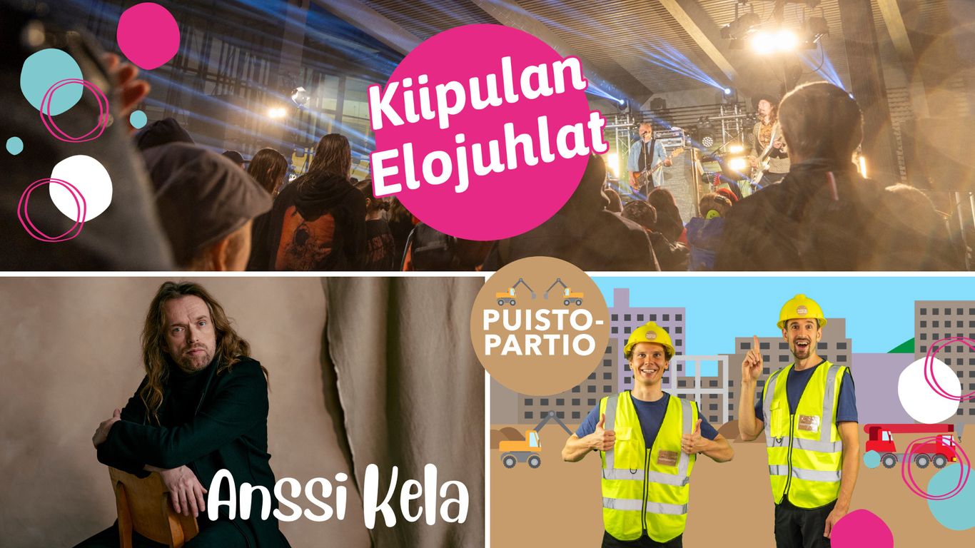 Promokuvat Anssi Kelasta ja Puistopartiosta, ylhää