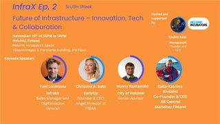 Helsinki Incubators Community-ledt evenemang: InfraX avsnitt 2 – Innovation möter infrastruktur