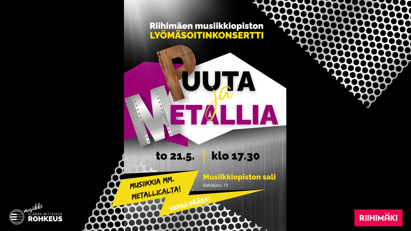 Lyömäsoitinkonsertti Puuta ja Metallia