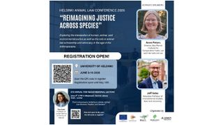 Helsinki Animal Law Conference 2026 and Tom Regan Memorial Lecture