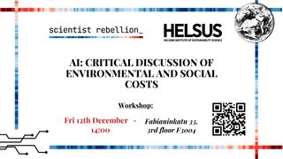 Workshop on the environmental and social costs of AI