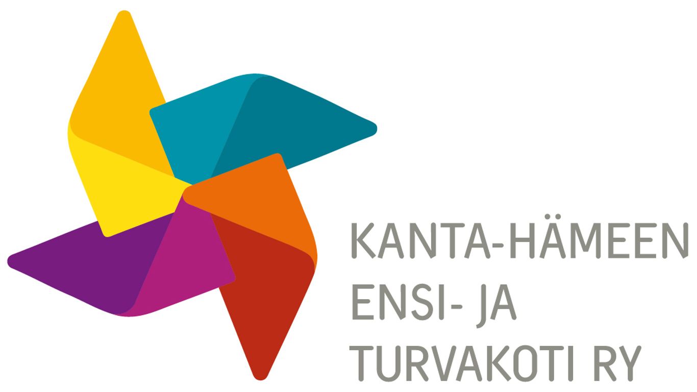 Kuvassa Ensi- ja turvakotien hyrrä tunnus