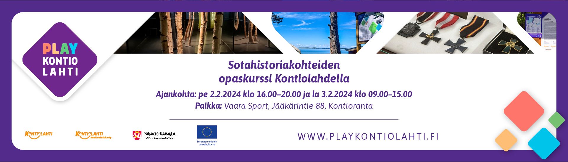 Sotahistoriakohteiden opaskurssi Kontiolahdella 2.–3.2.2024