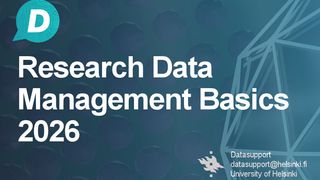 Research Data Management Basics