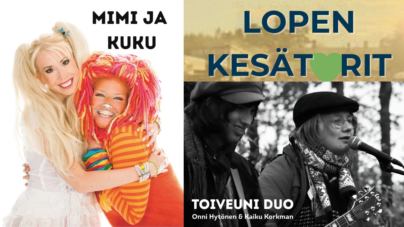 Kuvassa Mimi ja Kuku sekä Toiveuni duon Onni Hytön