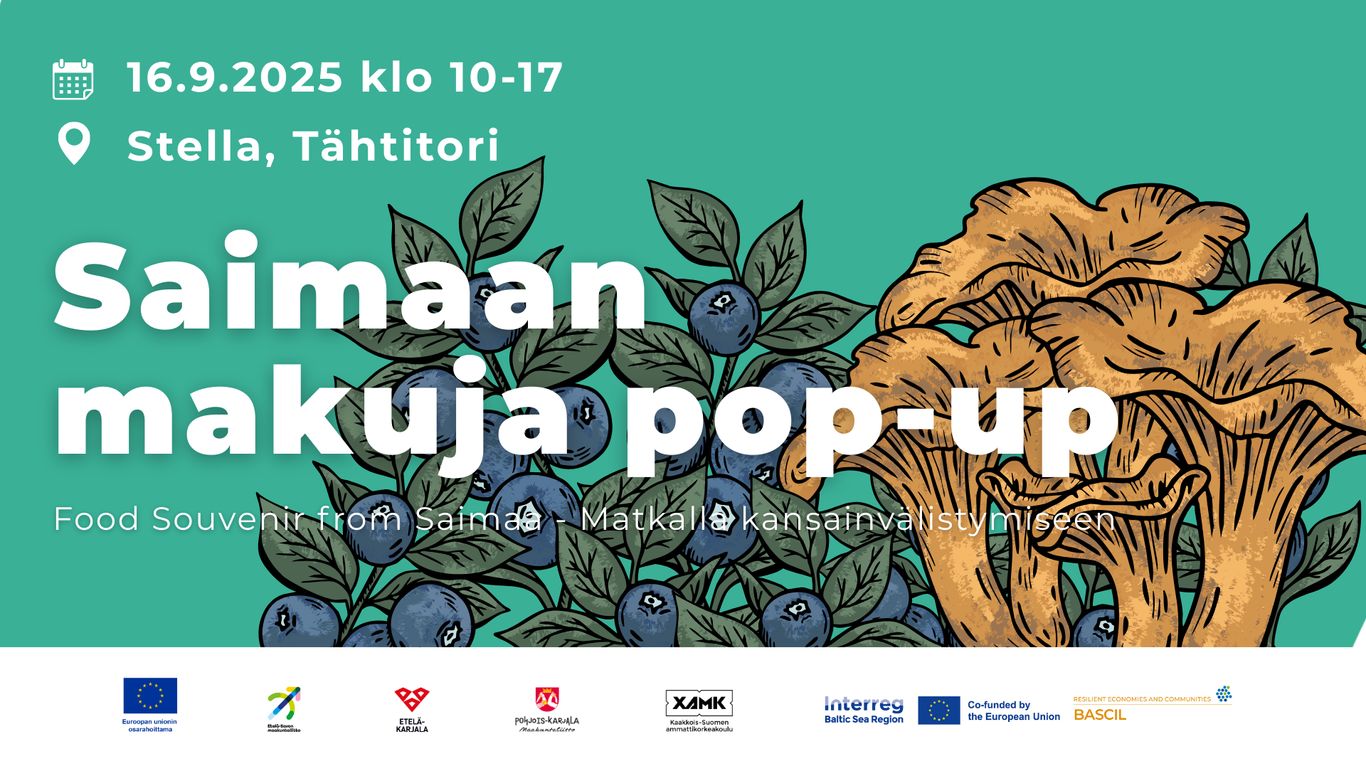 Saimaan makuja -pop-up-myyntitapahtuma Mikkeli