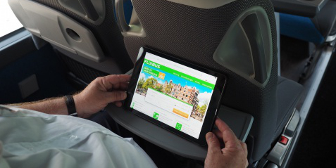 Im Bus haben Sie gratis WLAN Beim Arbeiten könne Sie unser WLAN umsonst nutzen