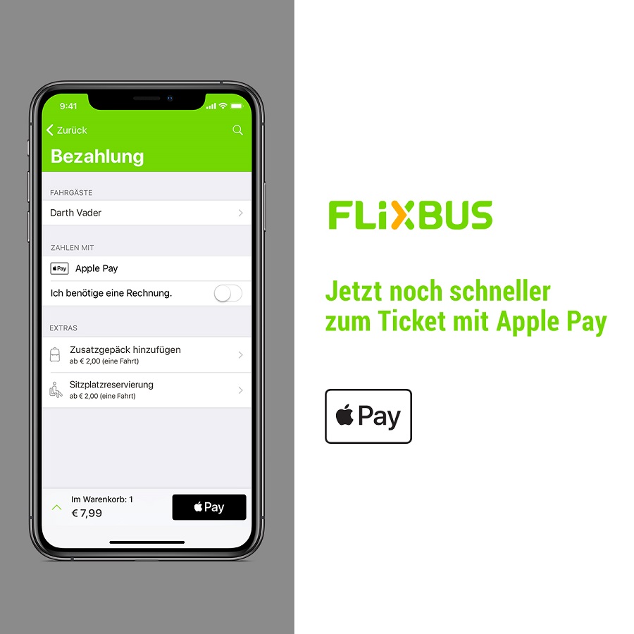 FlixBus Apple Pay FlixBus App Apple Pay