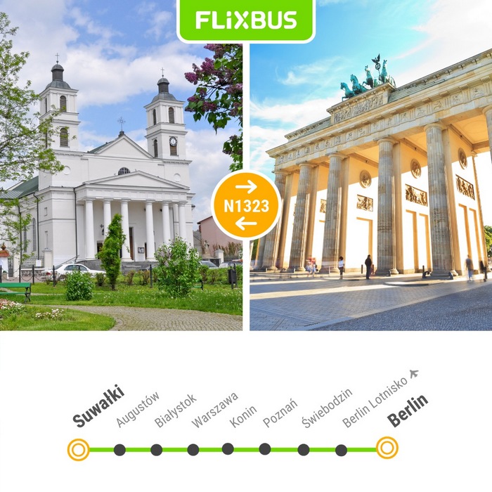 Suwałki, Augustów i Białystok dołączają do zielonej siatki połączeń FlixBusa Suwałki, Augustów i Białystok dołączają do zielonej siatki połączeń FlixBusa