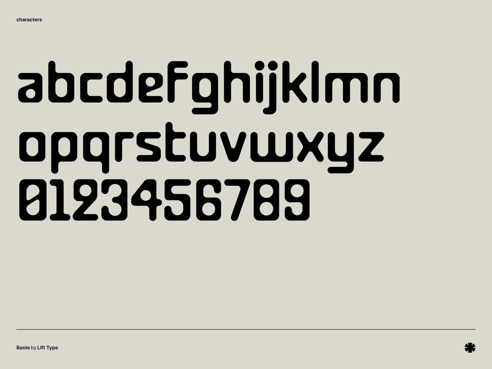 Lift Type — Baste – Baste characters