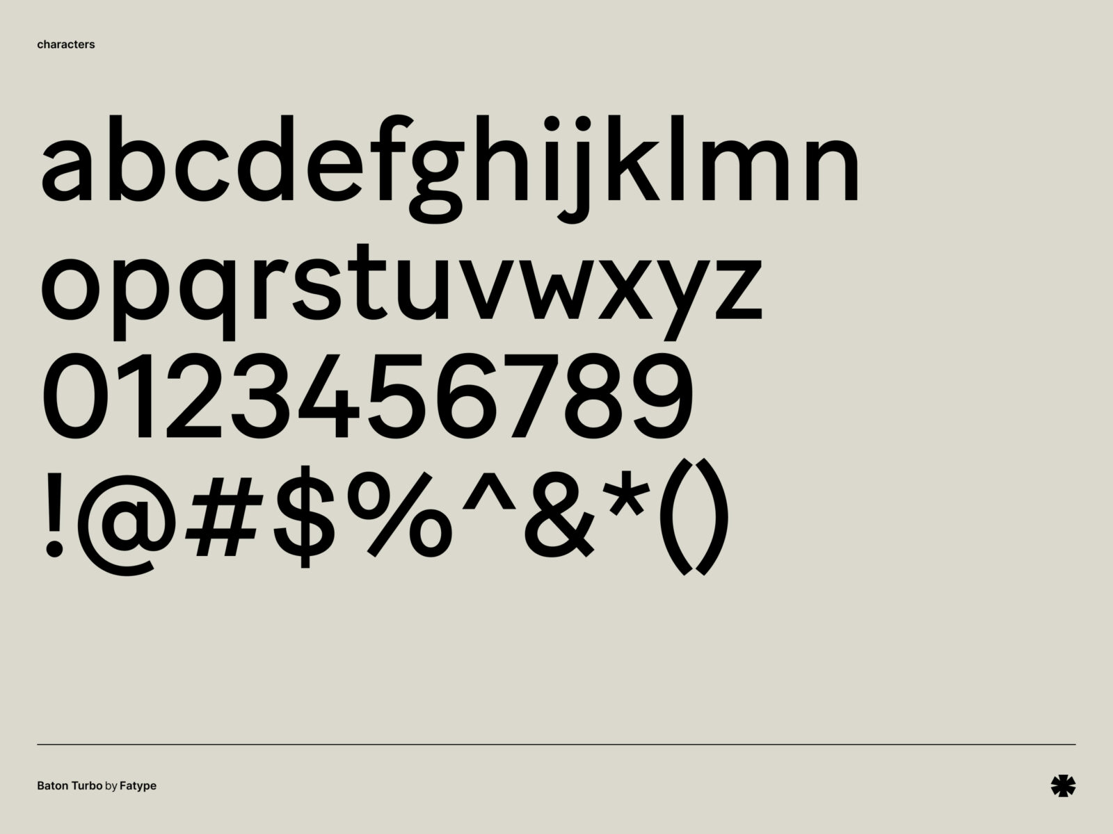 Fatype — Baton Turbo – Baton turbo characters