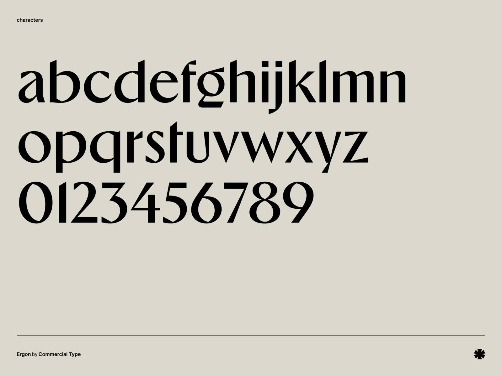 Commercial Type — Ergon – Ergon characters
