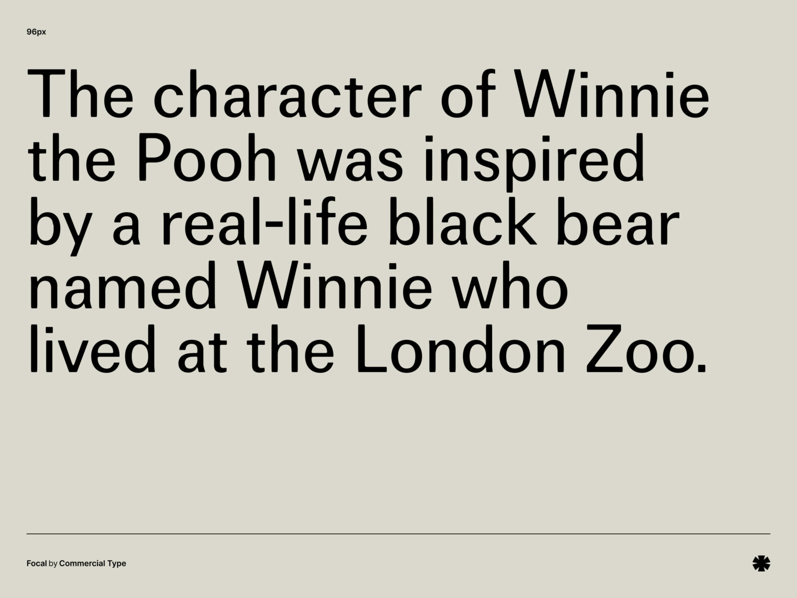 Commercial Type — Focal – Focal paragraph