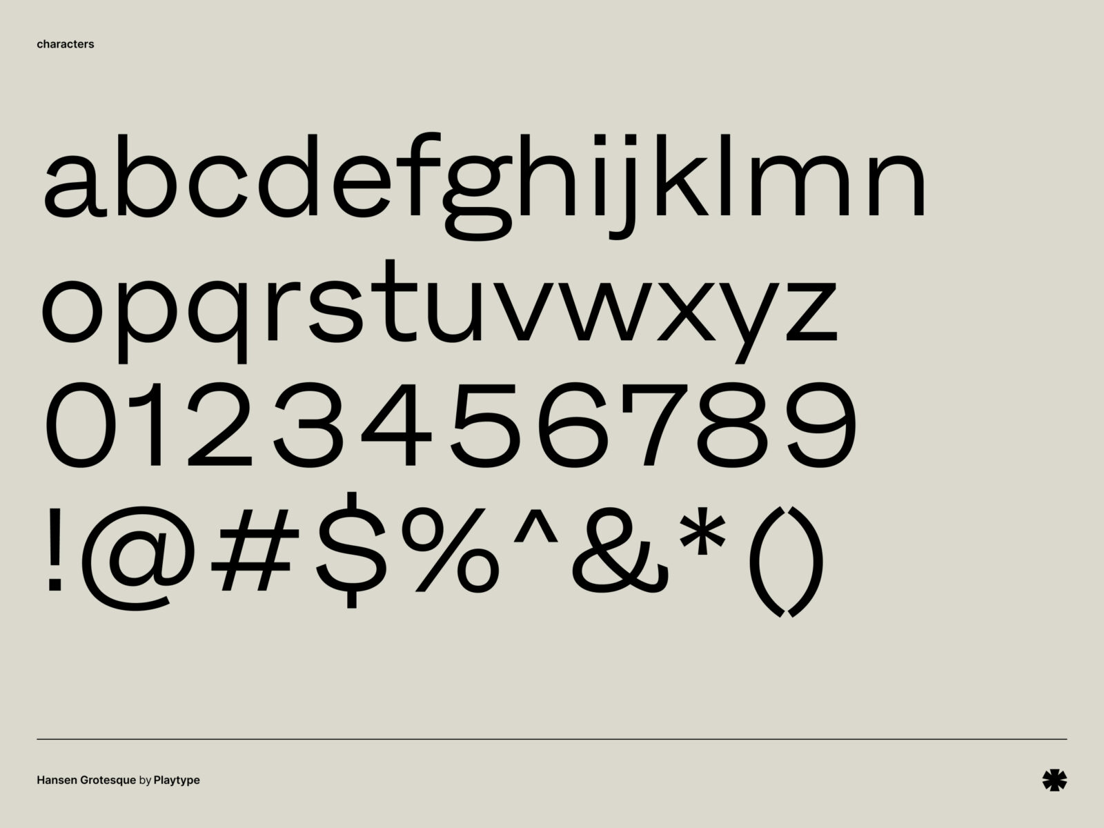 Playtype — Hansen Grotesque – Hansen grotesque characters