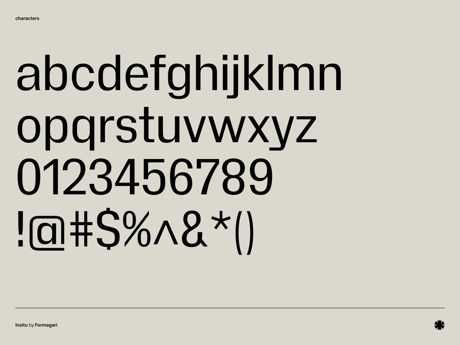 Formagari — Insitu – Insitu characters