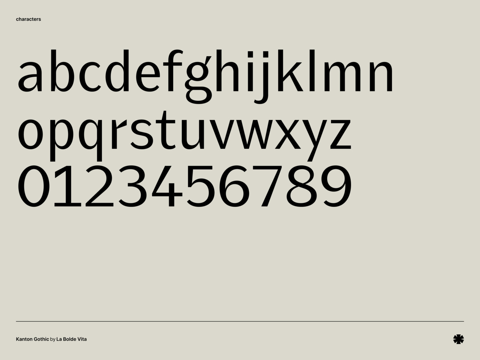 La Bolde Vita — Kanton Gothic – Kanton gothic characters