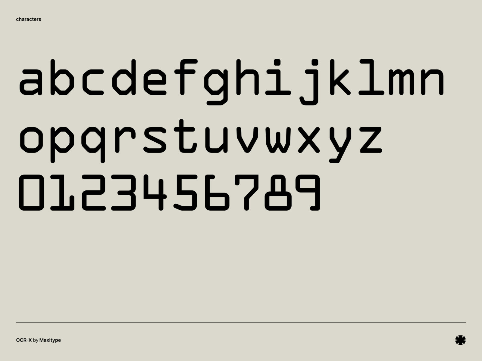 Maxitype — OCR-X – Ocr x characters