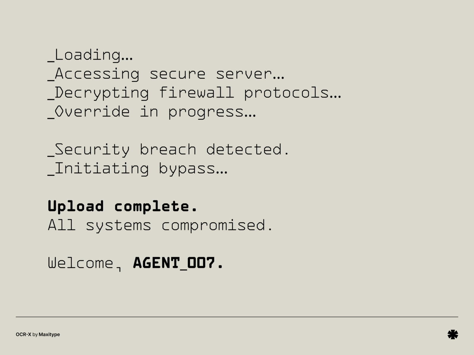 Maxitype — OCR-X – Ocr x creative 1