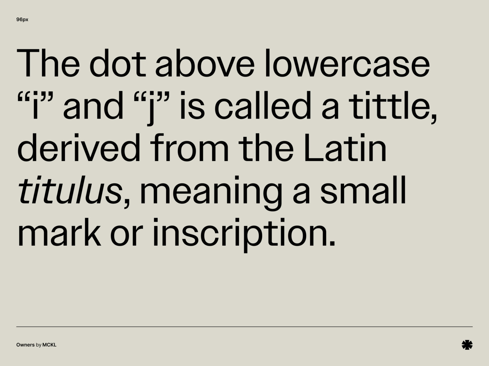MCKL — Owners – MCKL Type – Owners Paragraph