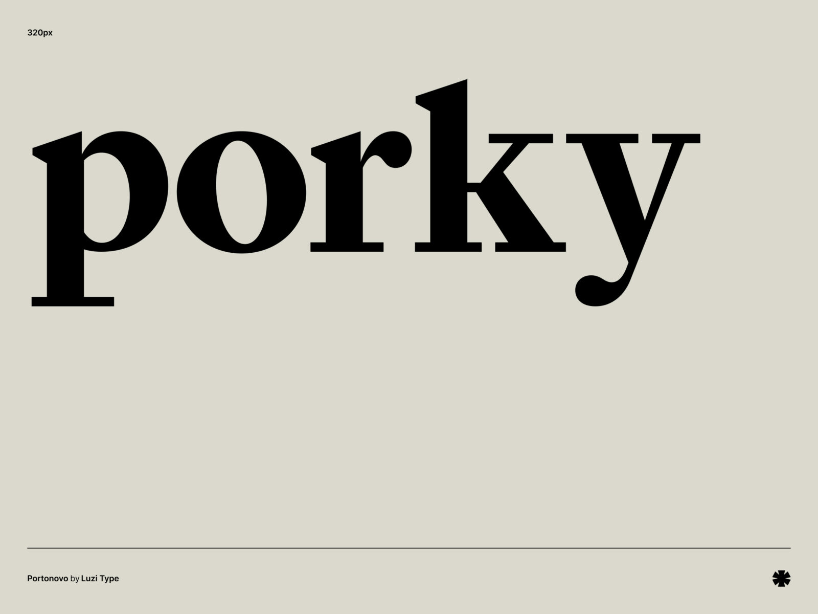 Luzi Type — Portonovo – Portonovo word
