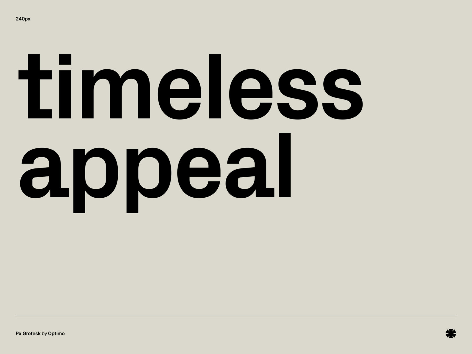 Optimo — Px Grotesk – Px grotesk phrase