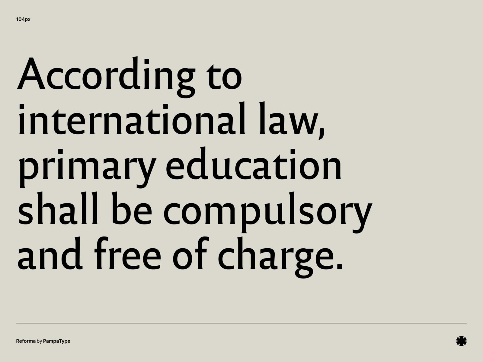 PampaType — Reforma – Reforma paragraph