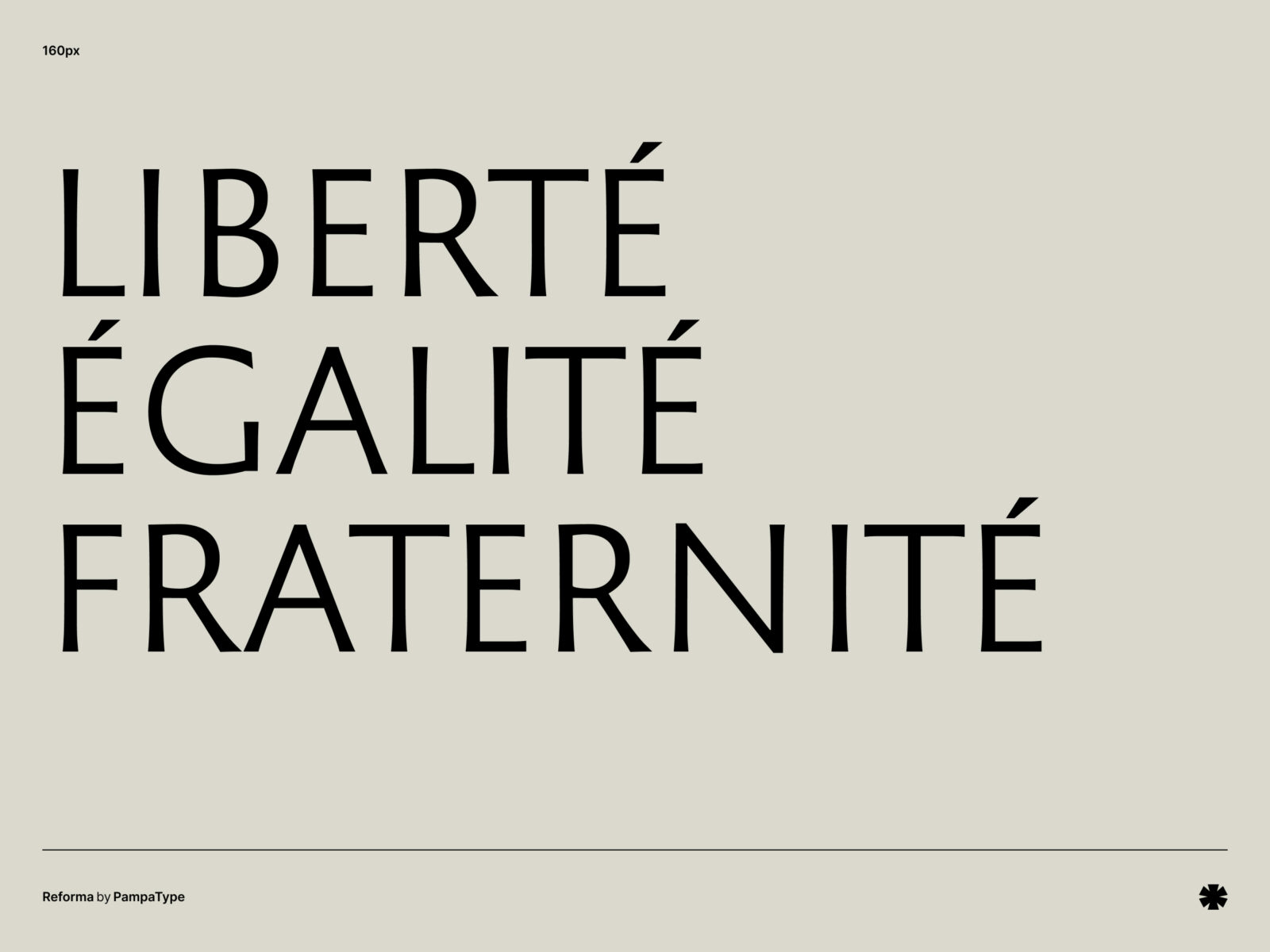 PampaType — Reforma – Reforma phrase