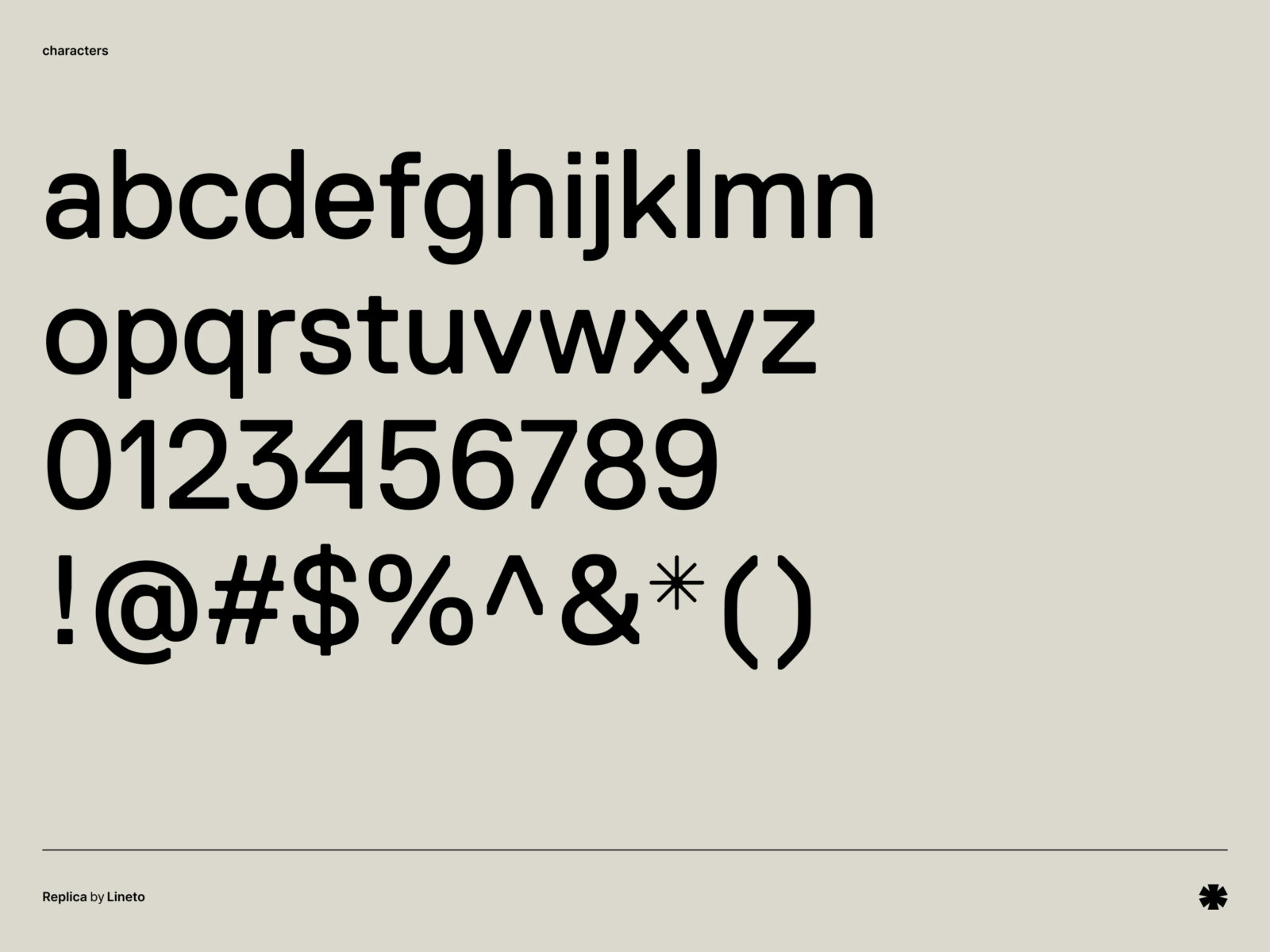 Lineto — Replica – Replica characters