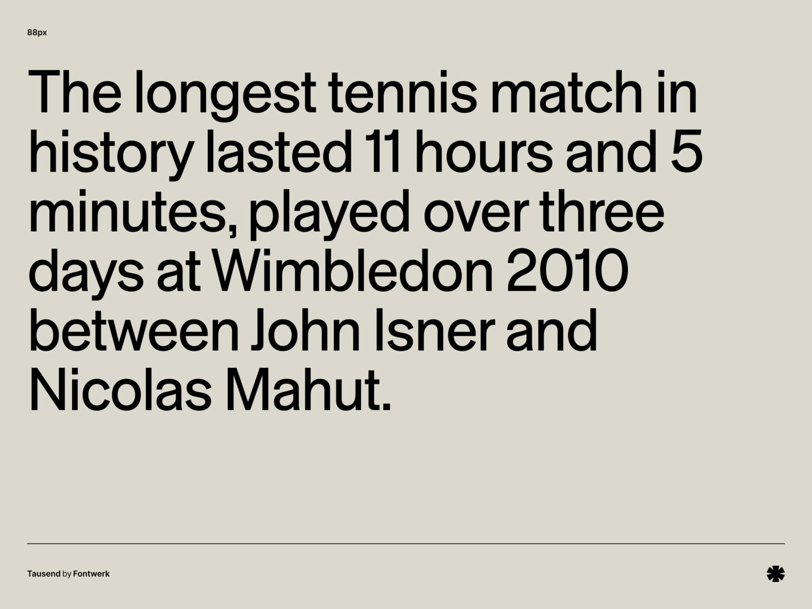 Fontwerk — Tausend – Tausend paragraph