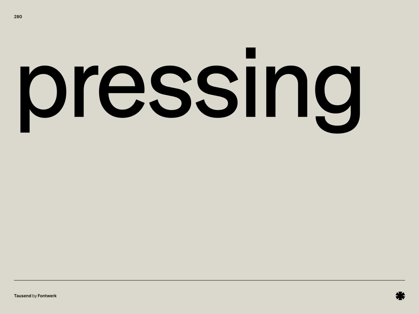 Fontwerk — Tausend – Tausend word