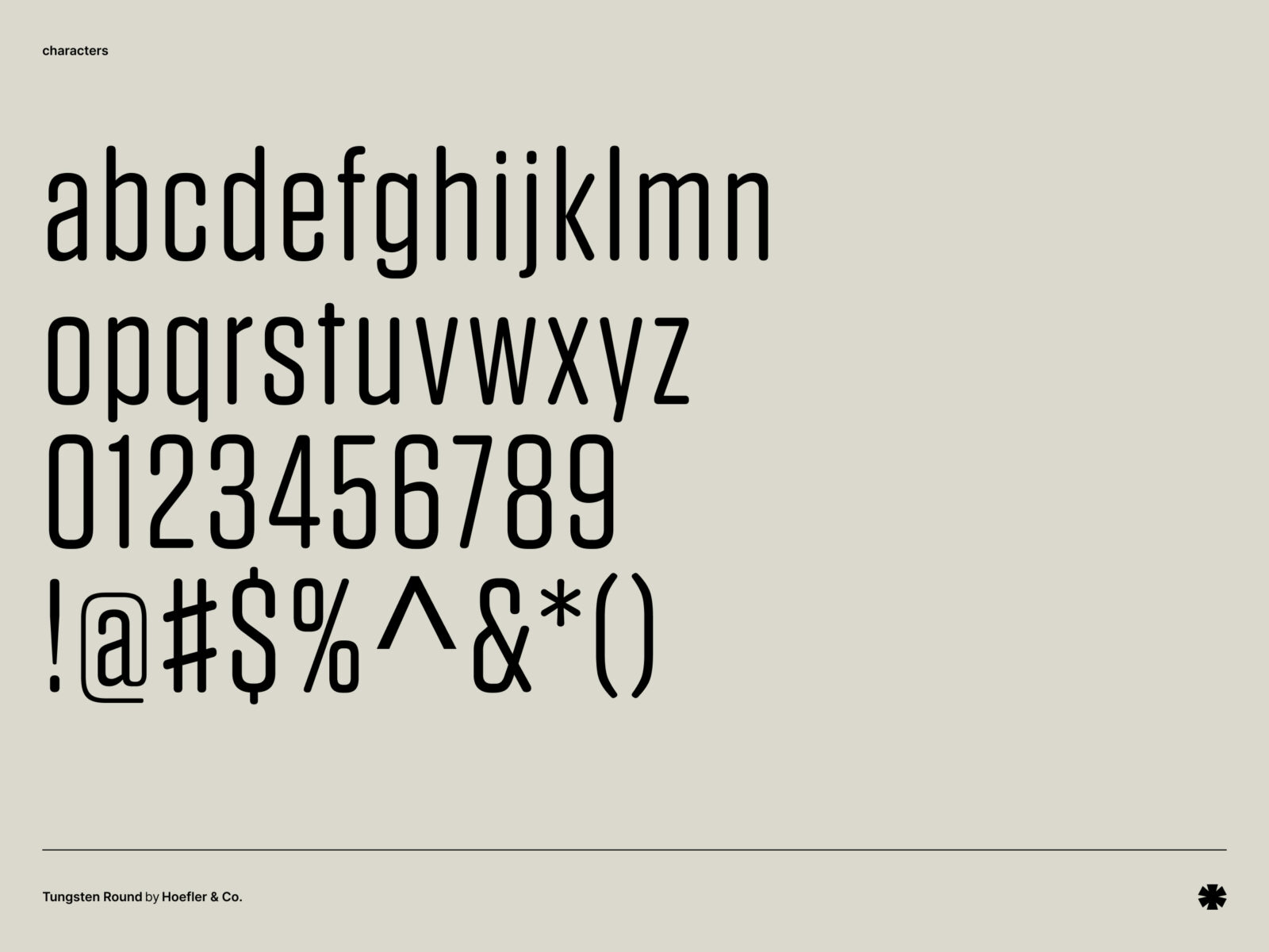 Hoefler & Co. — Tungsten Round – Tungsten characters
