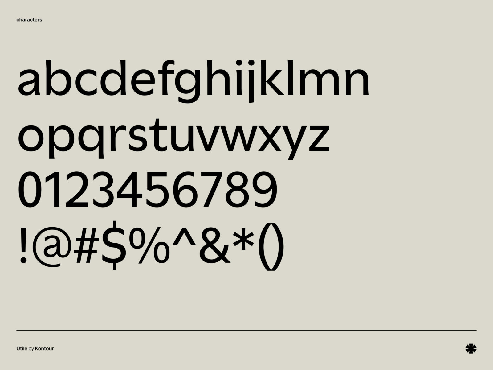Kontour — Utile – Utile characters