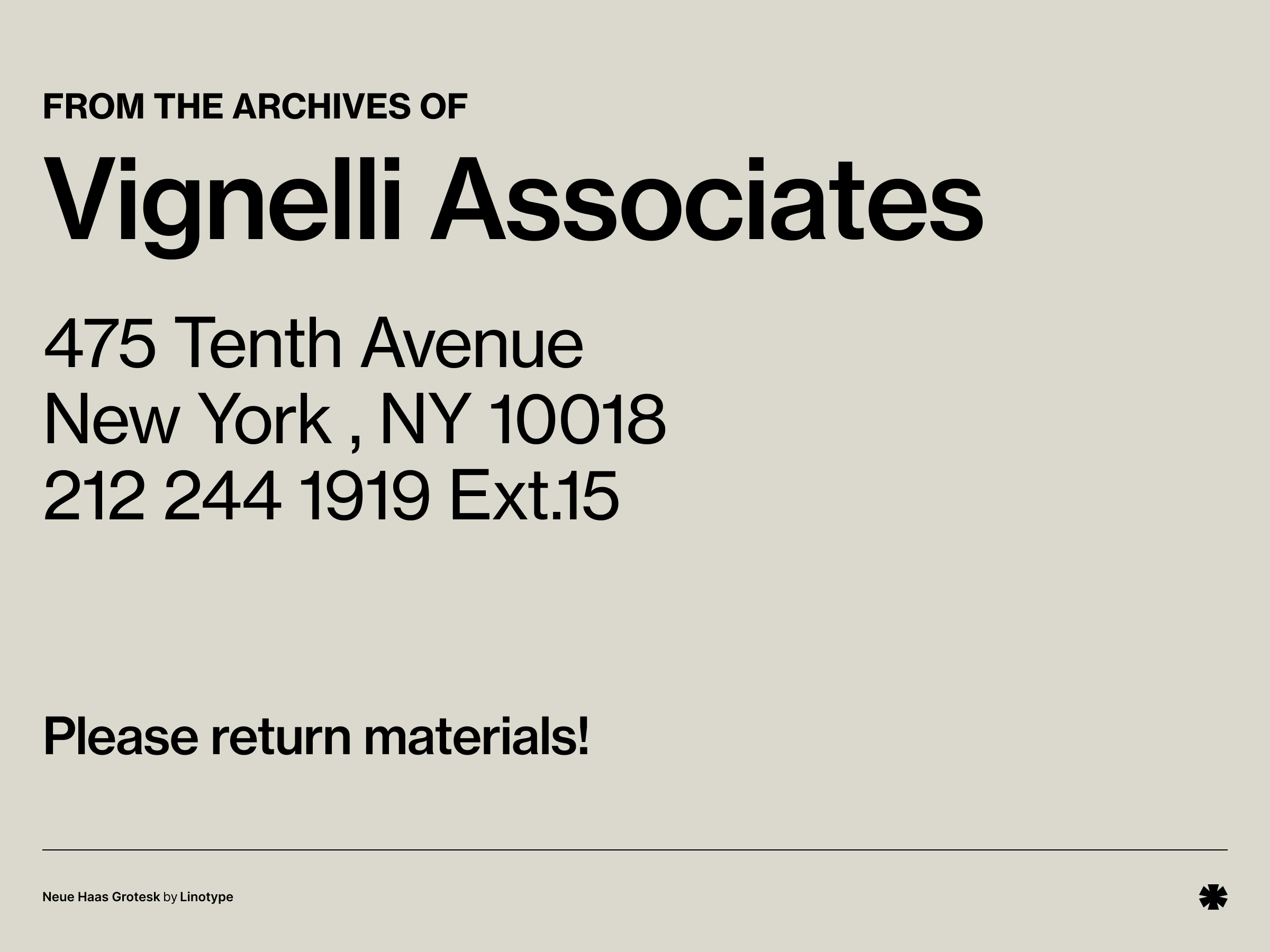 Neue Haas Grotesk - Neuehaas creative