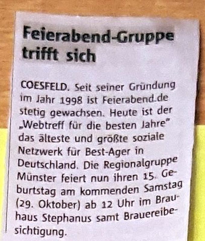 Feierabend de münster