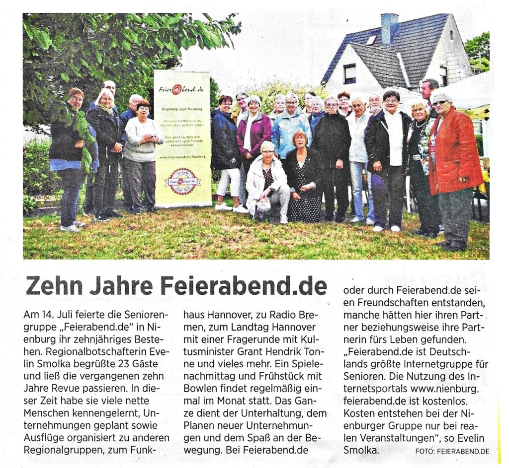 10 Jahre Regio-Gruppe-Nienburg 10 Jahre Regio-Gruppe-Nienburg