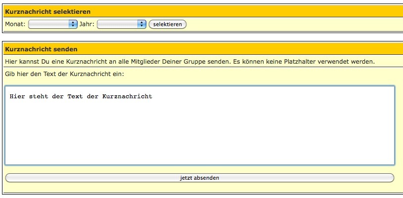 Kurznachricht Kurznachricht