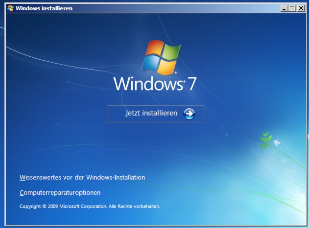 Installtionsstart Installtionsstart