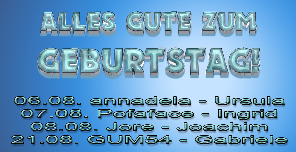 Geburtstage August 2020 Geburtstage August 2020