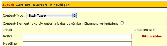 Startauswahl Startauswahl