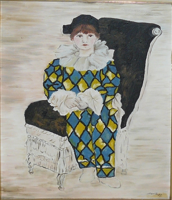 Sohn als Harlekin nach Picasso Sohn als Harlekin nach Picasso