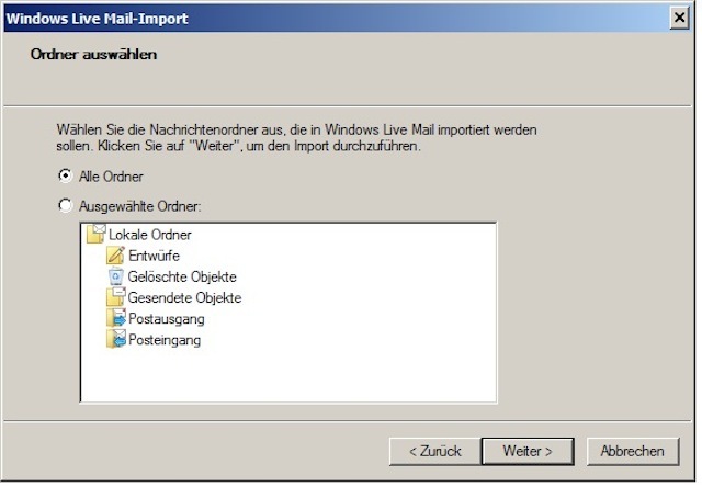 Ordnerwahl Ordnerwahl
