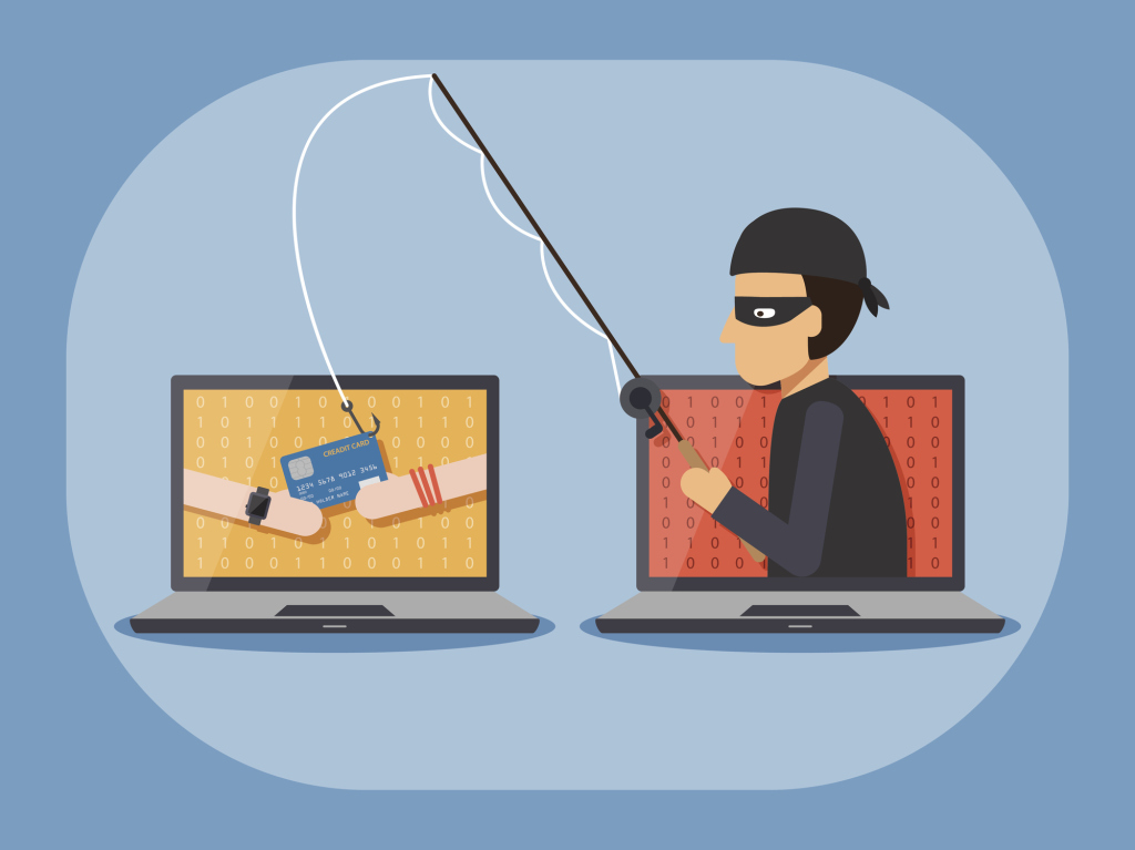 Illustration einer Phishing-Attacke Illustration einer Phishing-Attacke