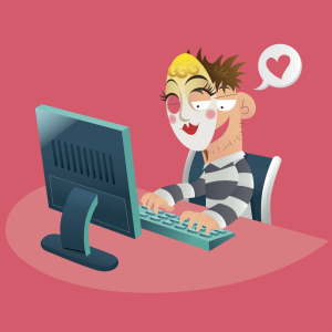 Illustration eines Fakeprofils Illustration eines Fakeprofils