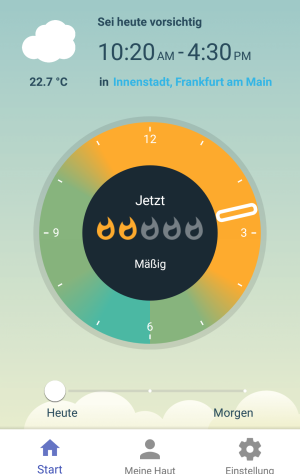 Screenshot der App UVLens Screenshot der App UVLens