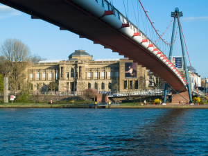 Städel Museum Frankfurt mit Holbeinsteg Städel Museum Frankfurt mit Holbeinsteg