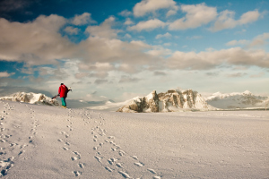Skifahrer im Schnee Skifahrer im Schnee