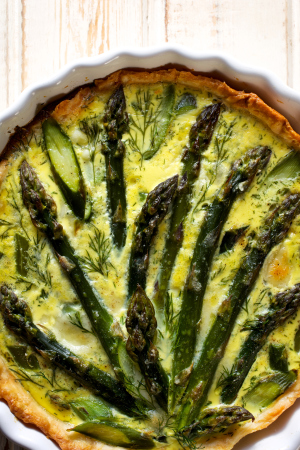 Quiche mit grünem Spargel Quiche mit grünem Spargel