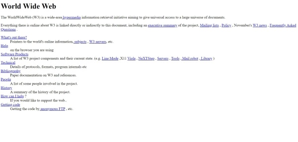 Die erste Website der Welt Die erste Website der Welt